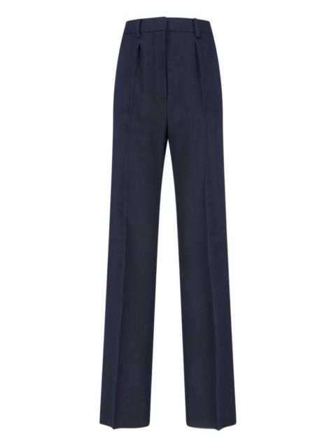 high-waisted trousers