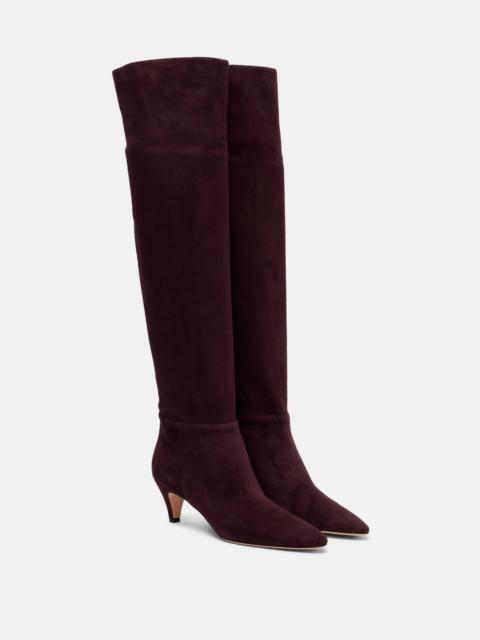 55 suede knee-high boots