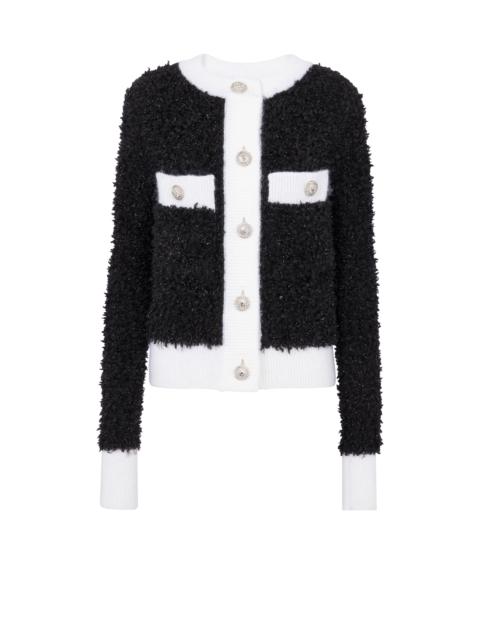 Textured knit cardigan