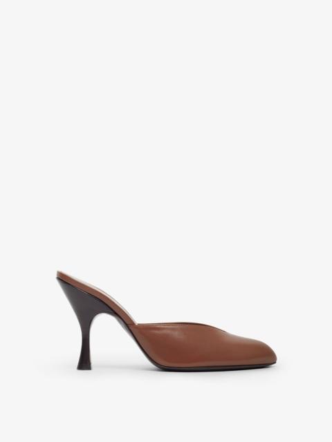 Sitting Pretty 95 brown leather mules