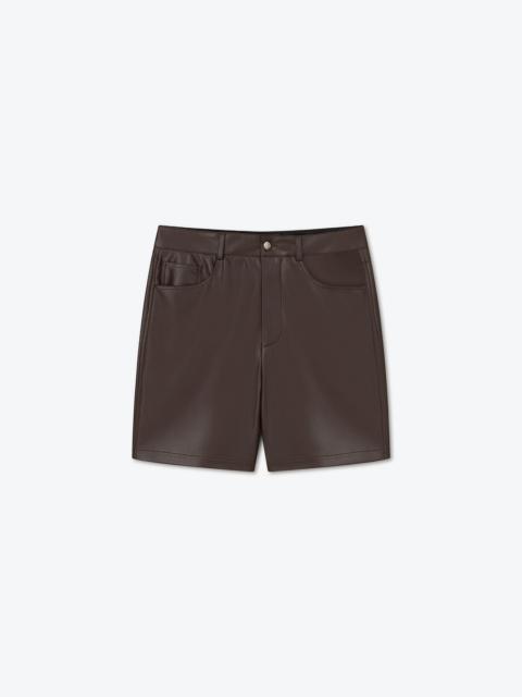 NOVAN - OKOBOR™alt-leather shorts - Coffee ground