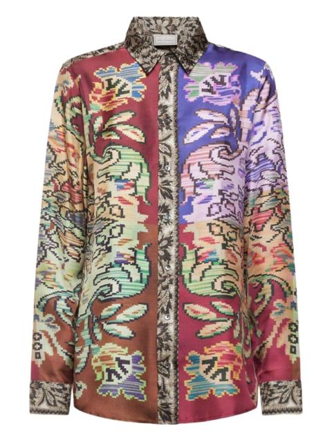 long-sleeve silk shirt