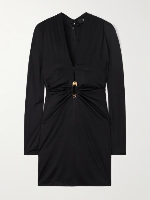 Embellished Jersey Mini Dress