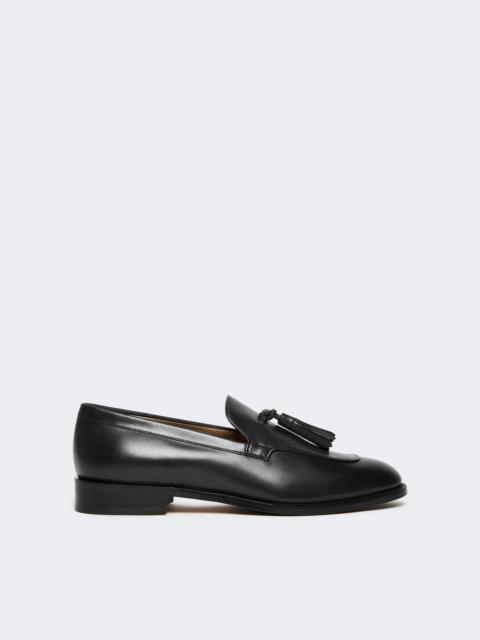 Tasselled leather loafers - BLACK