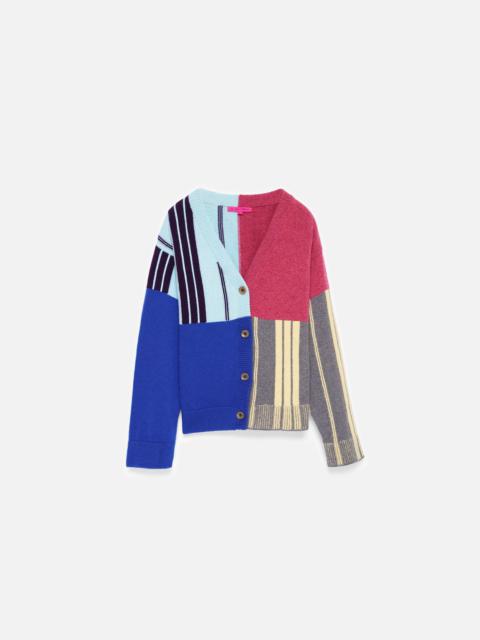 BORDER STRIPE WOMEN'S CARDIGAN