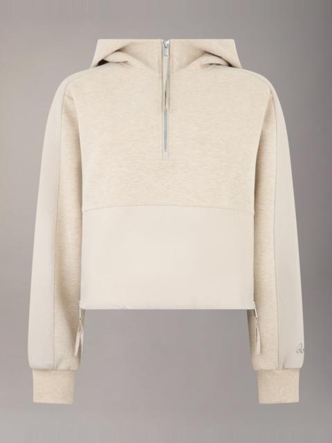 MIXED MEDIA NEOPRENE HOODIE