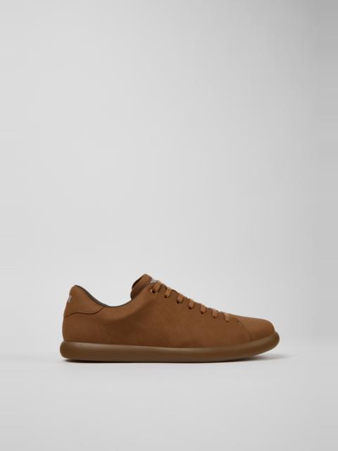 Brown Nubuck Sneakers for Men.