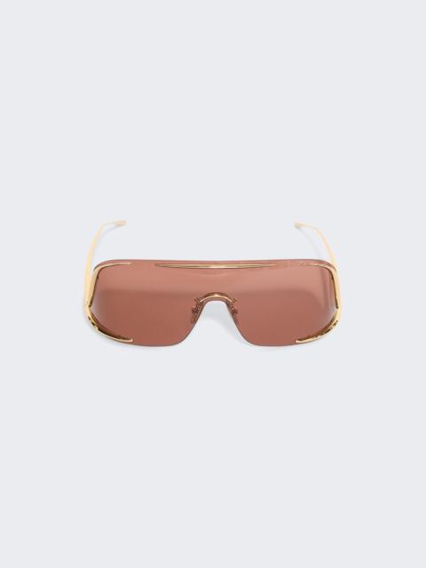 Shield Mask Sunglasses Burgundy