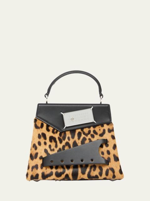 Snatched Small Leopard Calf Hair Crossbody Bag