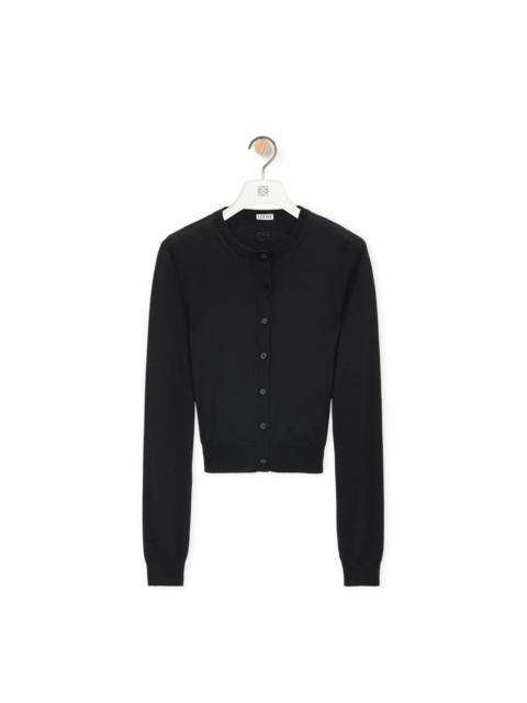 Draped cardigan in cashmere and silk