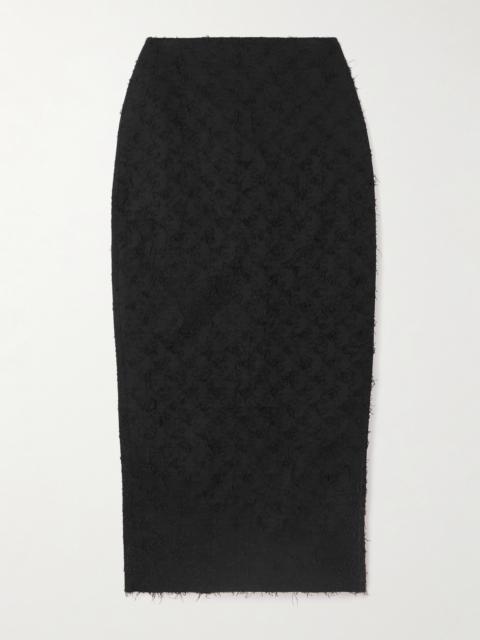 Monica Fil Coupé Organic Cotton Midi Skirt