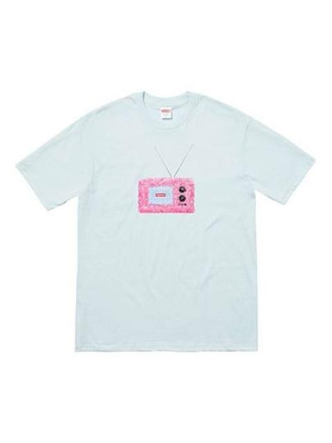 Supreme SS18 TV Tee Pale Blue Printing Short Sleeve Unisex SUP-SS18-0100