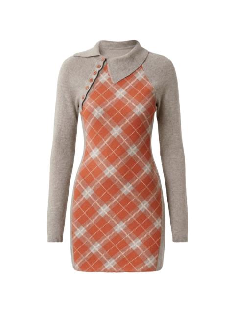 argyle-pattern dress