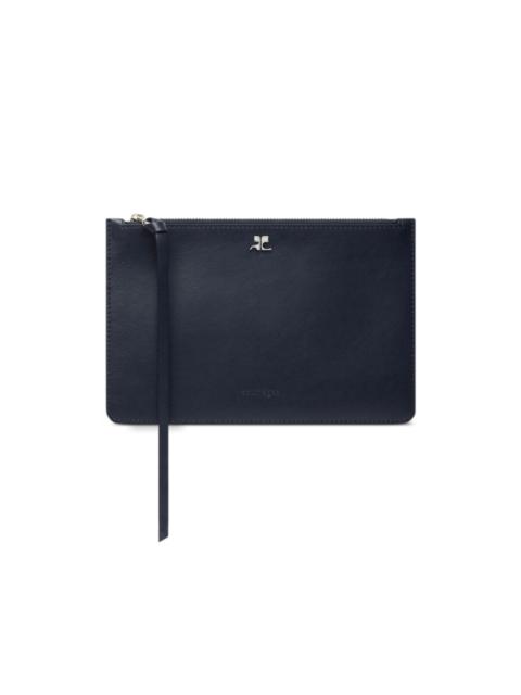 leather clutch bag