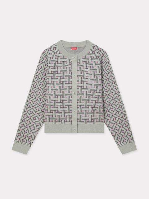 'KENZO Weave' cardigan in mixed cotton wool