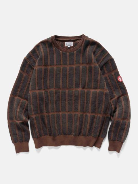 Rectangular Bar Knit Brown
