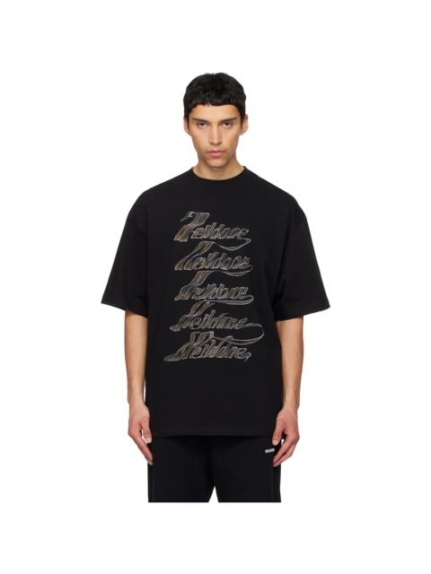 Black 'WE11DONE' Multi Logo T-shirt