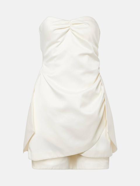 Bridal strapless minidress