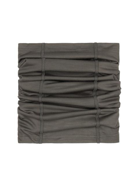 Gray Cache-Cou Jersey Wool Neck Warmer