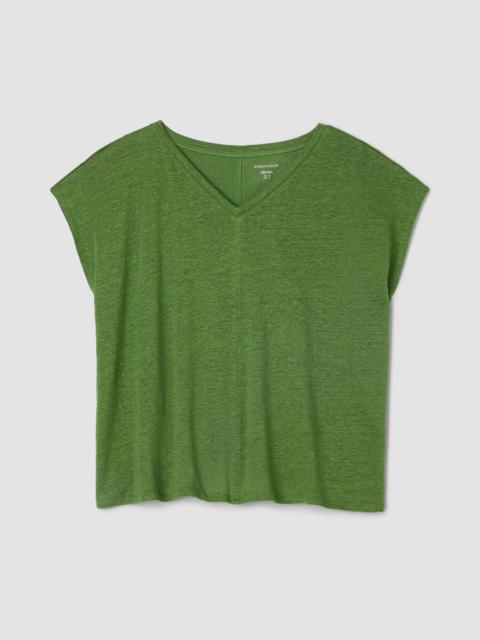 Organic Linen Jersey V-Neck Tee