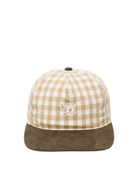 Embroidery Check Cap