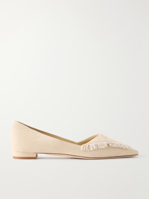 Paletotflat Fringed Suede Ballet Flats
