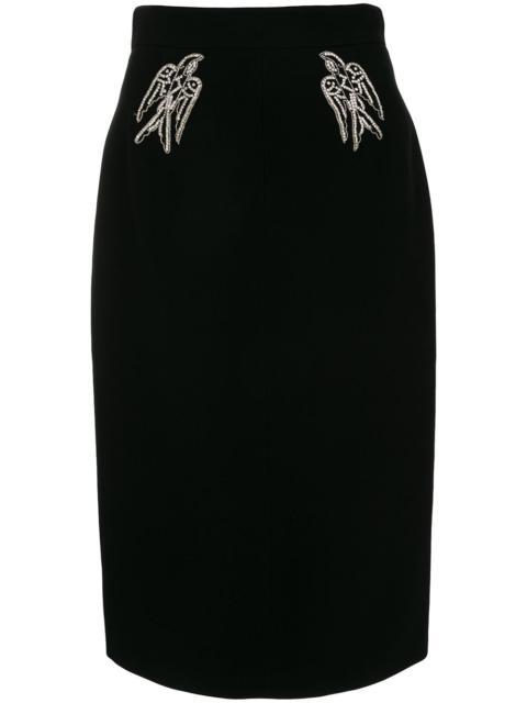 embellished pencil skirt