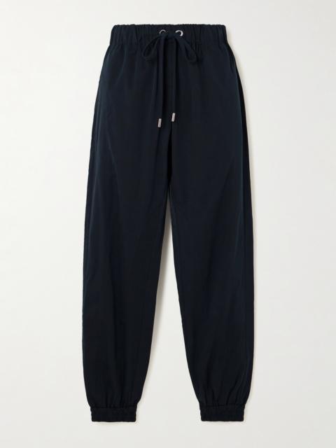 Valentina Cotton And Silk-blend Tapered Track Pants