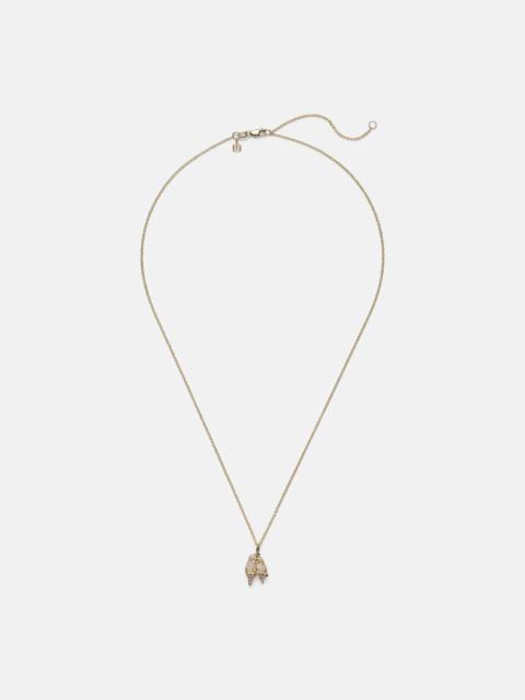 Lovebirds 14kt gold necklace with diamonds