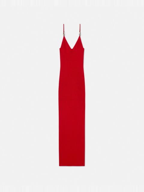 Safety Pin Knit Slip Midi Dress