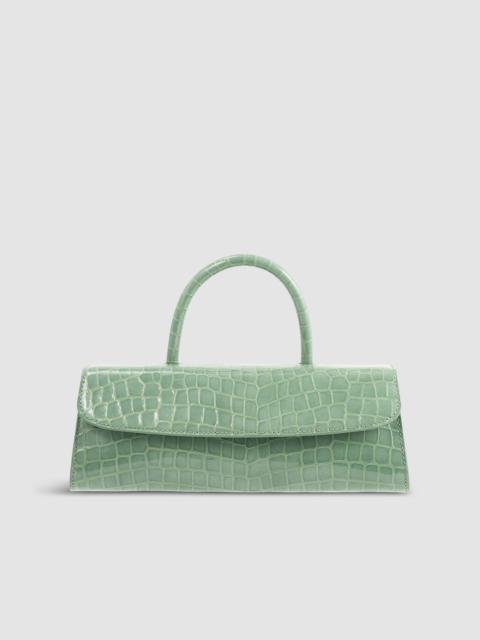 Mini Longa Fresh Croco Embossed Leather Top-Handle Bag