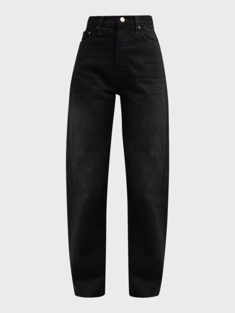 Mid-Rise Twisted Seam Straight-Leg Jeans