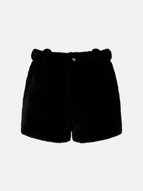 Leontine shearling shorts