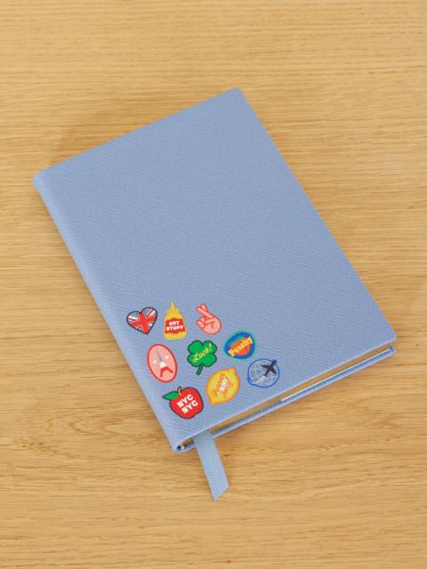 Soho Printed Textured-leather Notebook