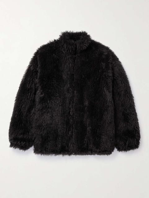Oversized Faux Fur Bomber Jacket