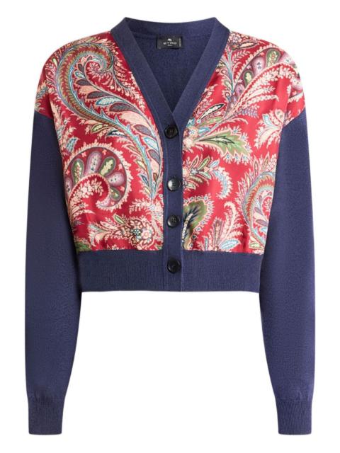 paisley-print cardigan