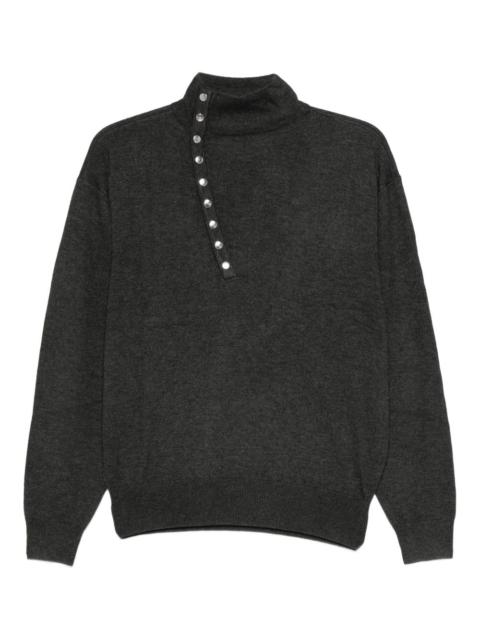 Calsia high-neck stud-detail sweater