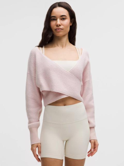 Brushed Cotton Reversible Crossover Sweater