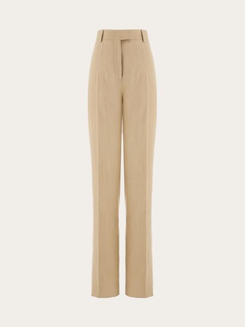 Linen blend tailored trouser