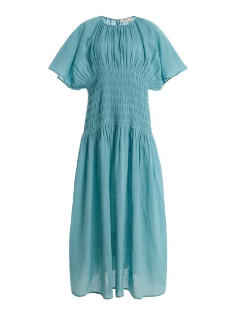 Violet Cotton Maxi Dress blue