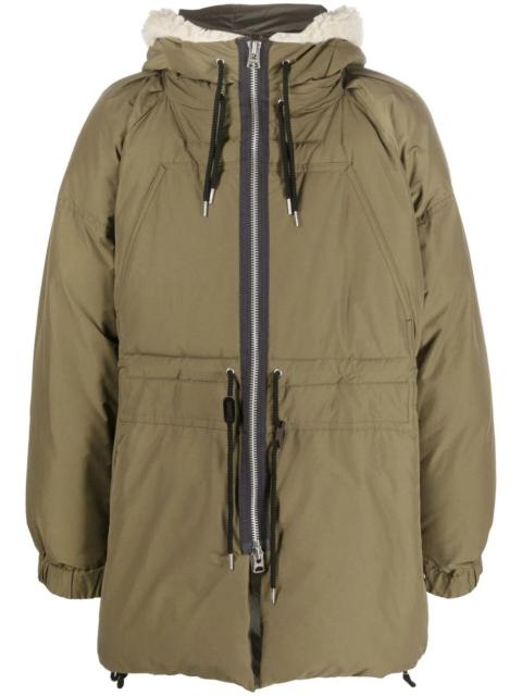 hooded padded coat