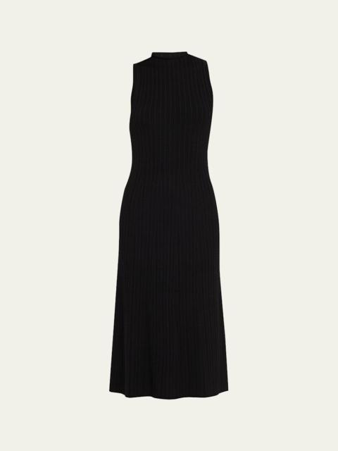 Sleeveless Cable-Knit Midi Dress