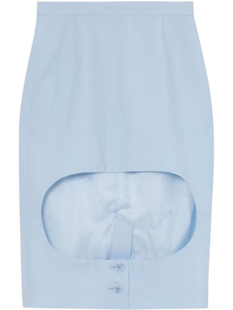 front cut-out pencil skirt