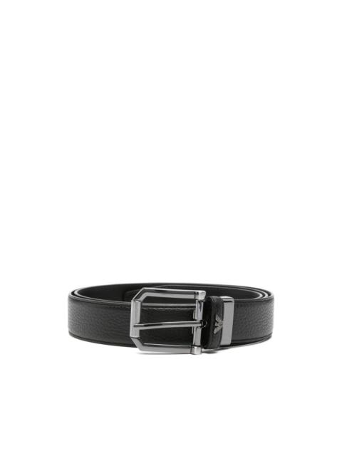 grained-leather belt