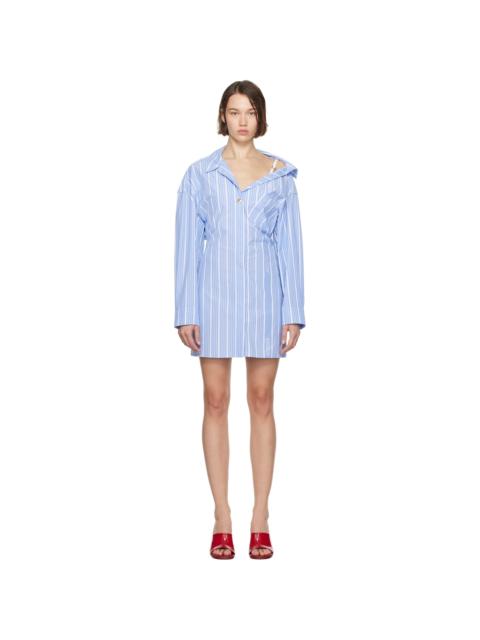 Blue La Casa 'La mini robe chemise' Minidress