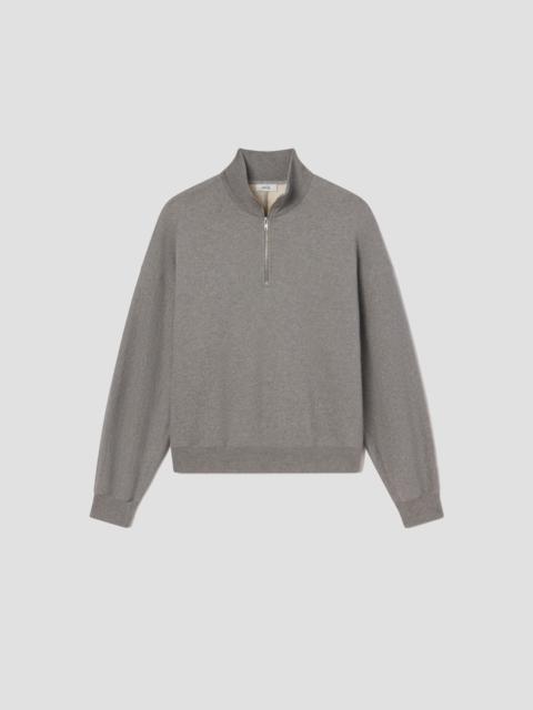 IDRIS QUARTER ZIP IN GREY HEATHER
