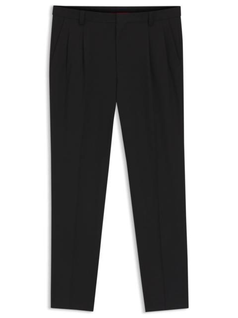 EXTRA-SLIM-FIT TROUSERS IN WOOL-BLEND TWILL