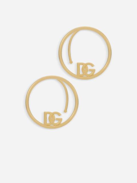 Hoop earrings with DG logo