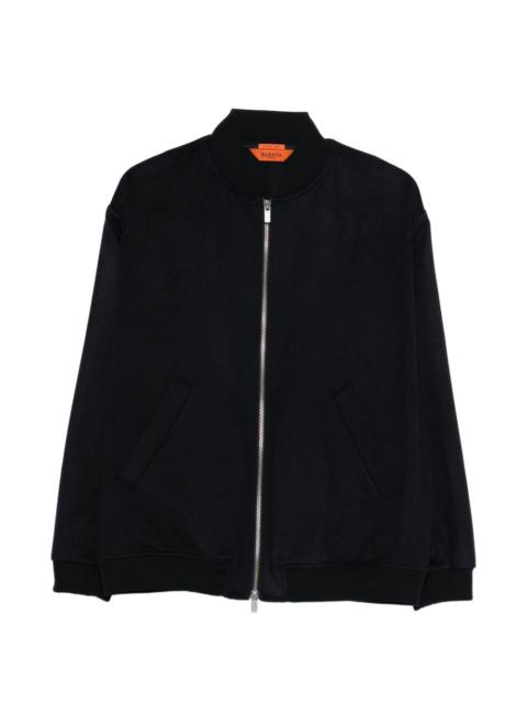 zip-up cashmere bomber jacket