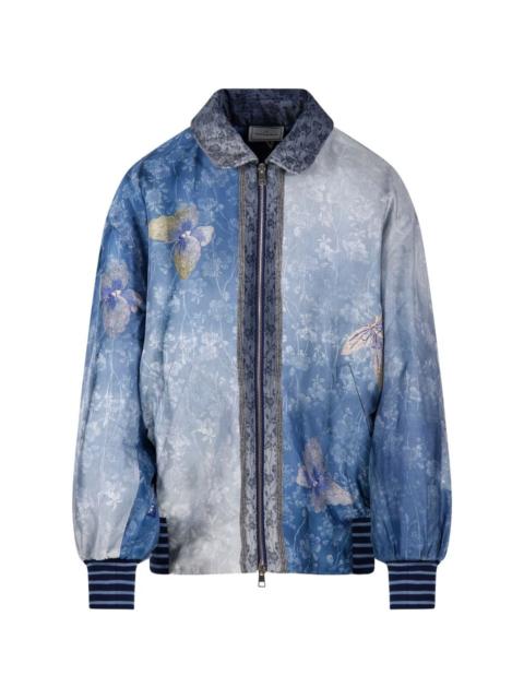 floral-print bomber jacket